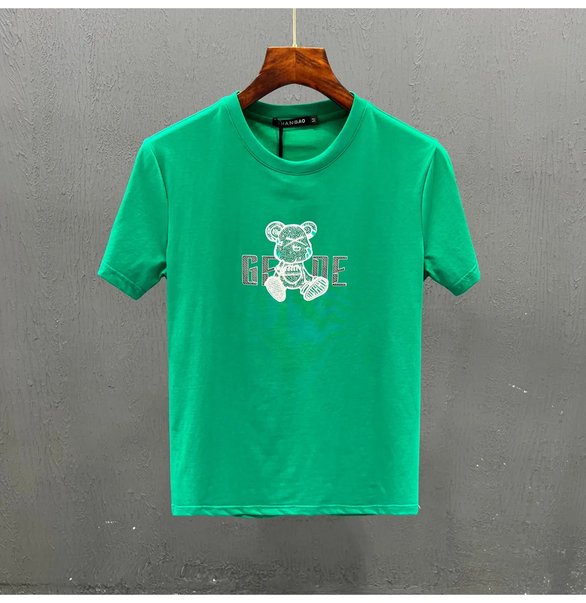Cyberpunk Melting smiley – High Texture 2023 New Mens Fashion Letter Printed Bear Rhine