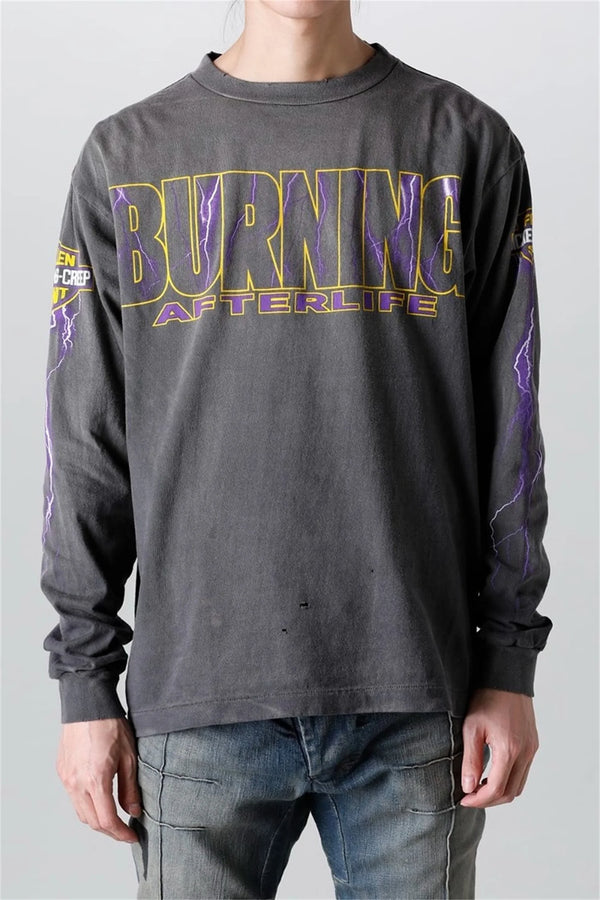 Retro streetwear hoodie with layered graffiti-style visuals
