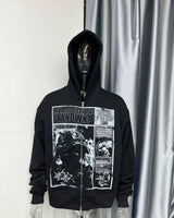 Y2k Pullover Hoodie Winter Sweatshirt Long Sleeved Tops Vintage Hip-Hop Streetwear Cartoon Printed