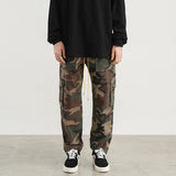 camouflage cargo pants men vintage side multi pocket button mens camou straight trousers streetwear military overalls for male utility cargo pants
