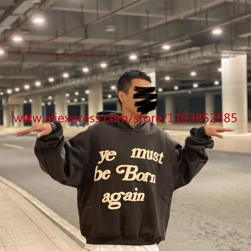 Autumn Winter New 2024 Vintage American Long Sleeved Hoodie Mens Heavy