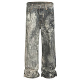 dirty tie dye baggy jeans mens streetwear hip hop loose denim pants y2k vintage jeans trousers luxury designer jeans unique jeans style 2205