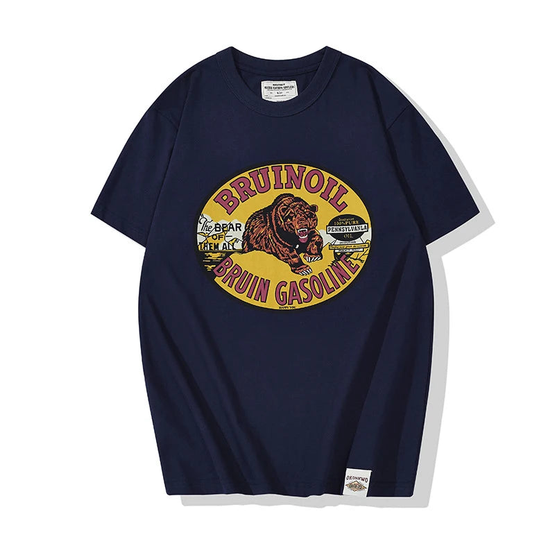 Gothic Graphic tee – 2022 Summer T Shirt Men Amekaji Vintage High Quality Cotton