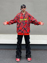 trapwear tribal flames featuring mens harajuku fire printed hoodies unisex hip hop y2k full zipper sweatshirt streetwear casual hooded warm loose tops hoodies