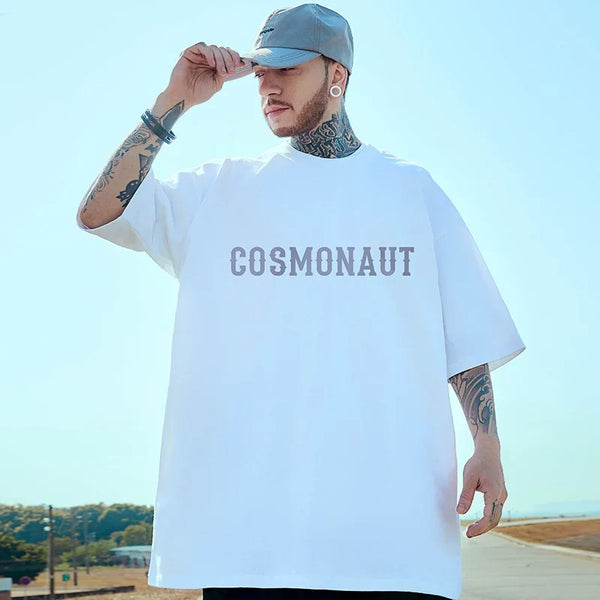 Y2k Tribal flames – Mens Funny Cosmonaut Graphic Printed T Shirt 2025 Summer