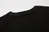Vintage Ripped Sweatshirt Hip Hop Shadow Graphic Print Punk Goth Hoodi