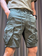 Men Trend Cargo Shorts Cotton High Quality Hot Sale Hip Hop Punk Wash Military Multi-pocket Casual Male's Outdoor Straight Short