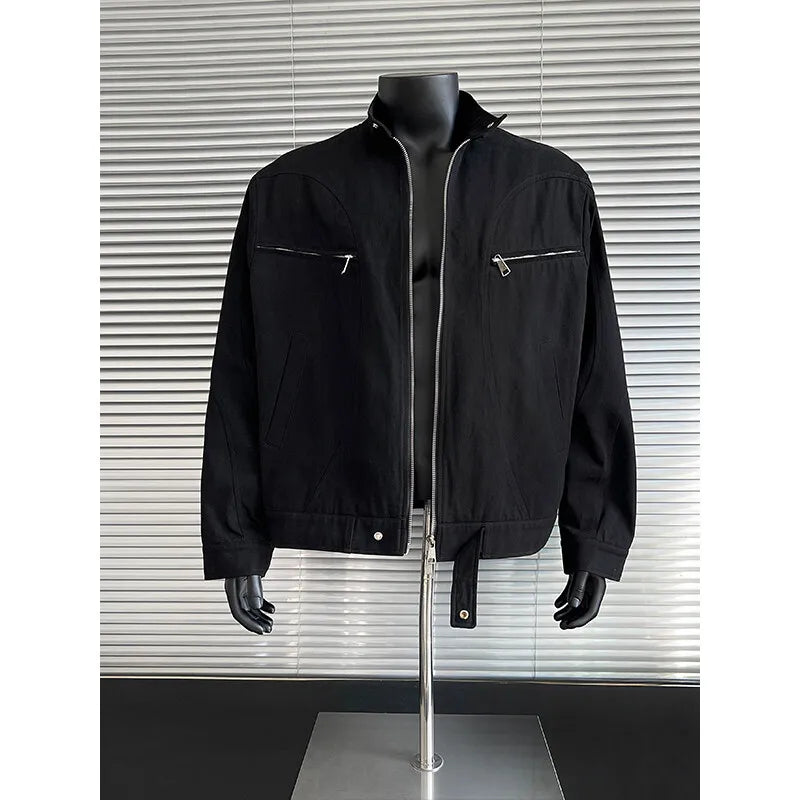 leather varsity jacket, layered style, men's streetwear fashion, trendy oversized fit, urban techwear design, modern hip hop 