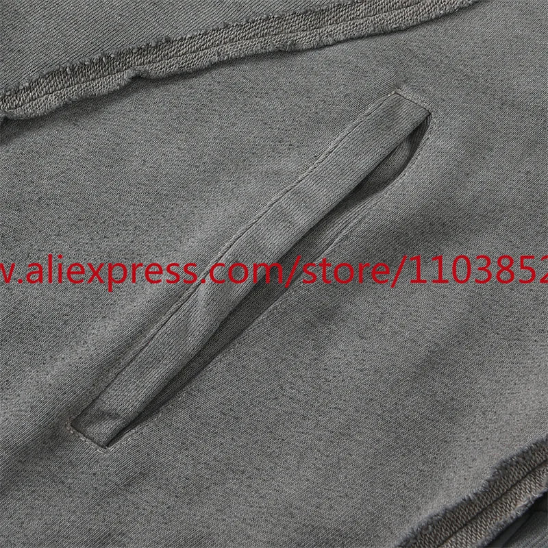 2024 Autumn Winter Vintage Heavy Weight Washed Hooded Long Sleeved Swe