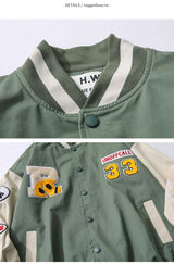 Retro Baseball Jacket for Men Cold Weather Jacket