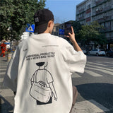 Harajuku Tribal flames – Japanese Streetwear T Shirt Mens Summer Oversized Graphic