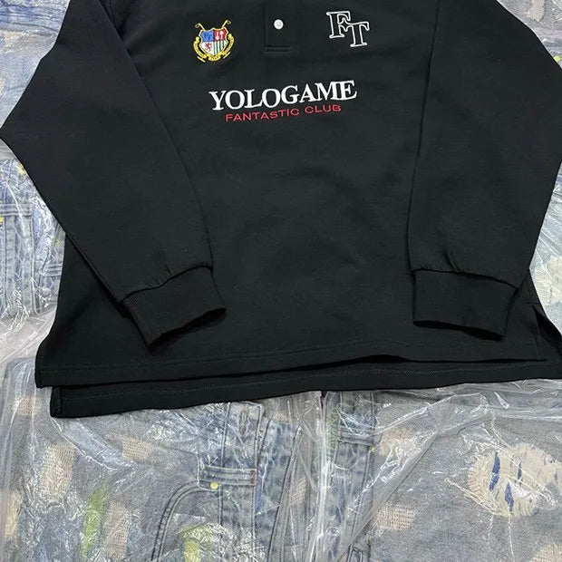 Polo shirt with lapel collar