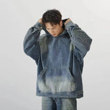 Vintage Sweatshirt Mens Hooded Pullover Hoody Fashion Oversized Hip Ho