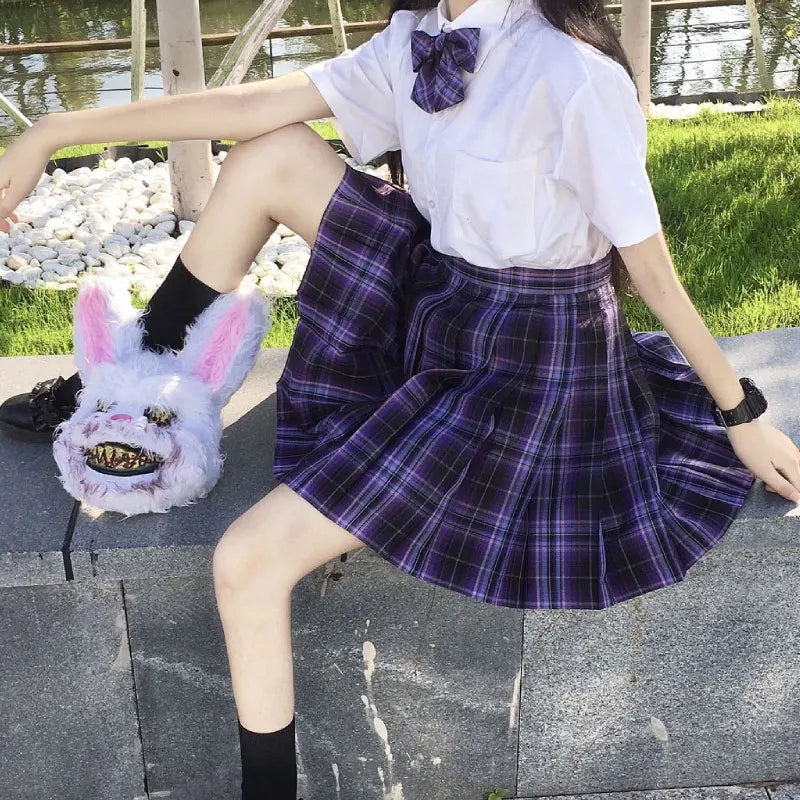 Jk Uniforms Gyaru School Uniform for Girl Student Pleated Skirt Uniform Set Women Short Sleeve Bow Tie Seifuku Japanese Style