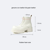 Men's Genuine Leather High Sole Platform Streetwear Fashion Casual Increase Boots Male Punk Gothic Rock Motorcycle Boots Shoes