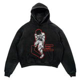 Tideshec 2024 Men Hoodie Retro Japanese Anime Graphic Hoodies Hip Hop