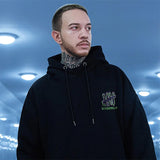 Retro Graffiti Letter Print Letter Pullover Hoodies Mens Streetwear