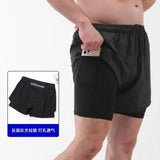 Summer Men's Sports Shorts For Men Gym Basketball Breathable Sweatpants Male Fitness Free Shipping Joggers 2 In 1 Quick Dry