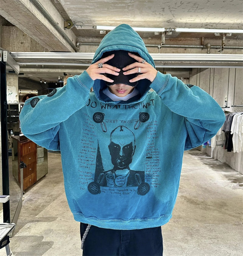 Skatercore Fit – 2024 Winter Erd Brand Fashion Vintage Letter Print Cotton Do – Streetwear Fashion for Men & Women