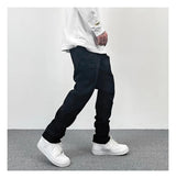 original tie dyed ripped flared denim jean for men streetwear washed hole casual stacked jeans pants mens slim fit jeans 2023 unique jeans style 3732