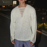 layered flame street knit, photo-ready knit, trendy urban fashion top for men, layered streetwear look