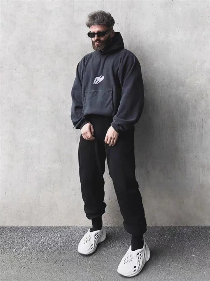 Kanye Donda Doves Music Surrounding Logo Printed Brushed Cotton Hoodie