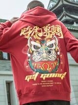 Japanese Streetwear Graphic Print Mens Hoodies Harajuku Fashion Fleece
