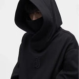 Autumn Ninja Streetwear Turtleneck Hoodies For Men Letter Embroidered Hip Hop Fashion Sweatshirts Y2K Vintage Fleece