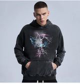 anime tribal flames featuring rainbowtouches new hoodies mens high street retro knight printing pattern hip hop harajuku women coat unisex superior quality
