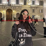 2024 Autumn Winter New Vintage Velvet Hoodie Long Sleeve American Heav