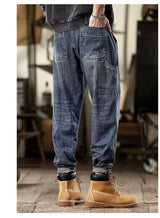mens loose jeans classic vintage denim trousers high quality cargo pants men high street fashion men clothing spring new 2024 unique cargo style 4251