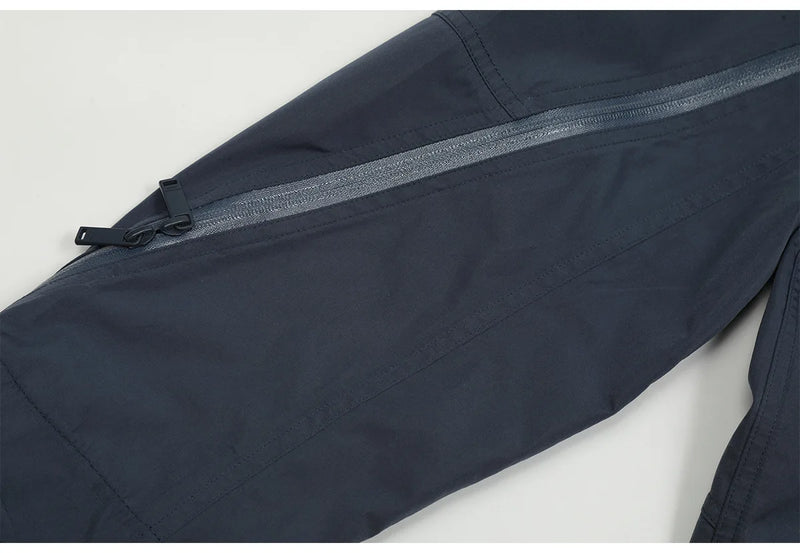 New 2023 Mens Blue Undermycar Armor zipper Parkas Windproof hooded Jacket Tatting Multiple pockets outdoor Wear size 1 2 3 #464
