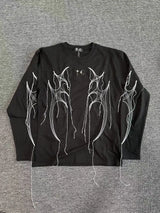 Vaporwave Fashion – New Arrival 2024 Men Thug Club Tassels T Shirts T Shirt – Edgy Streetwear for All Genders