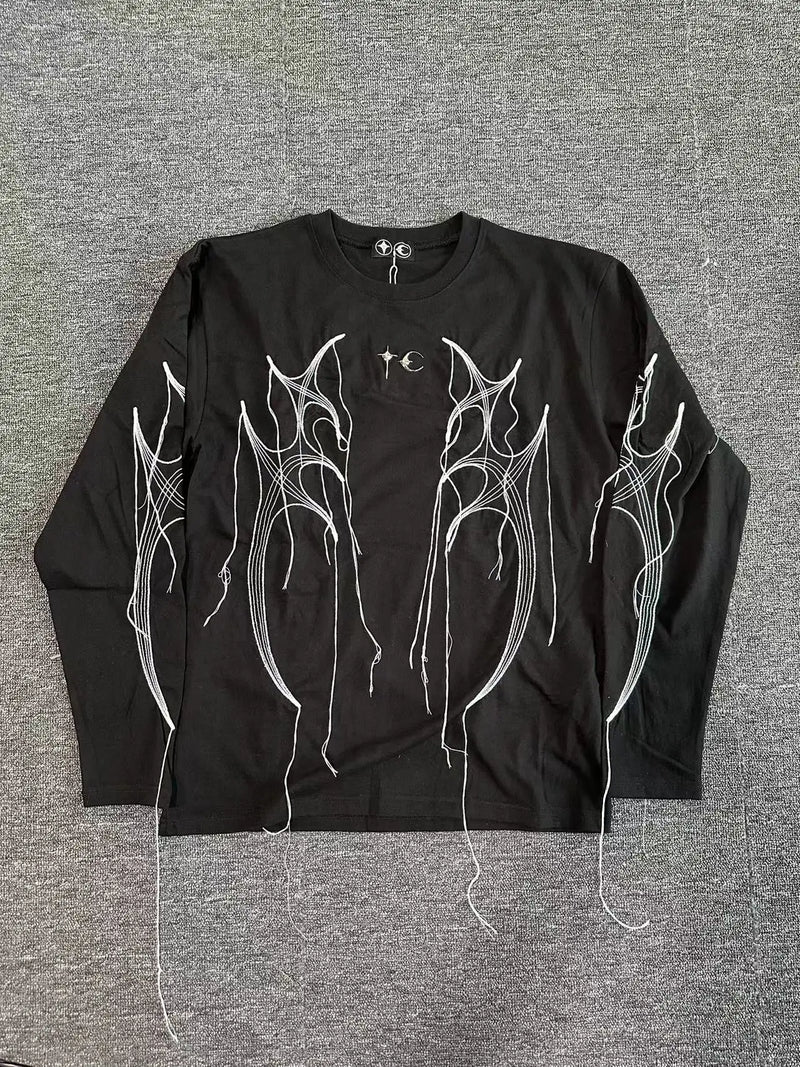 Vaporwave Fashion – New Arrival 2024 Men Thug Club Tassels T Shirts T Shirt – Edgy Streetwear for All Genders