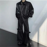 grunge street bomber, modern fit for men, oversized fit