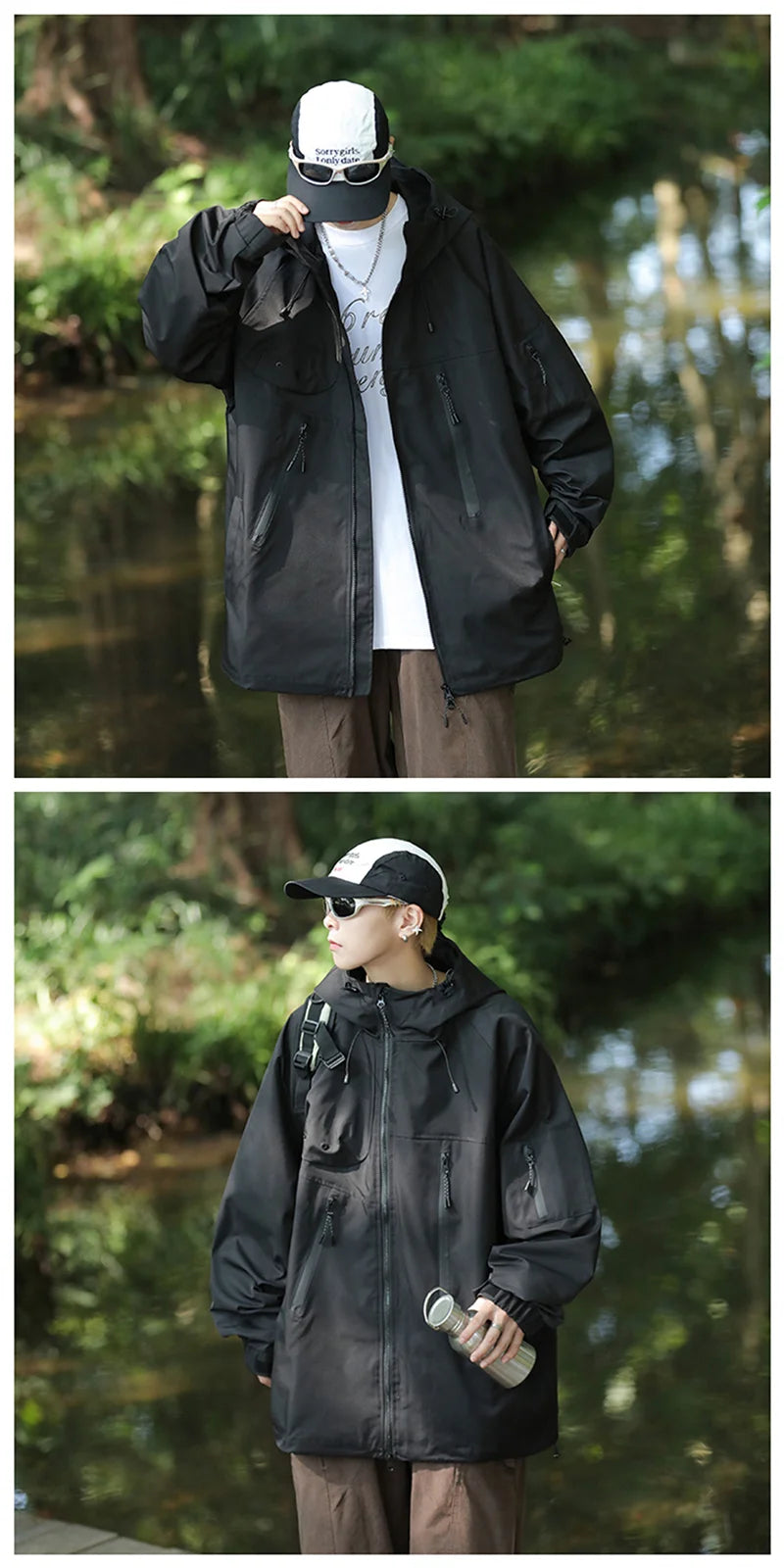 retro baseball outerwear, daily essential, men's streetwear fashion, trendy oversized fit, urban techwear design, modern hip 