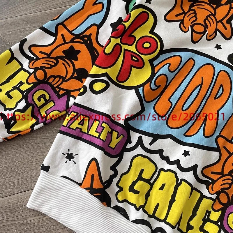 Towel Embroidered Cartoon Camouflage Glo Gang The Glory Full Zip Hoodi