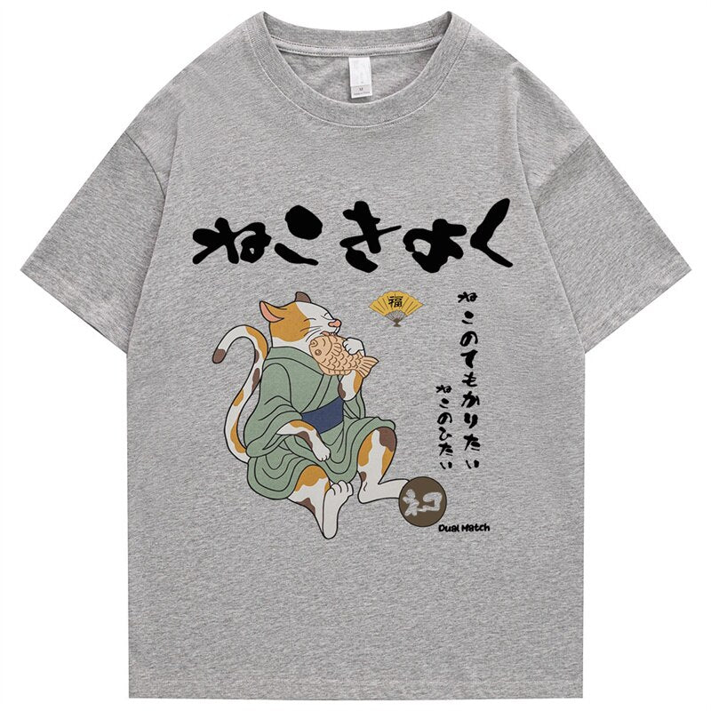 Streetwear t-shirt featuring vaporwave futuristic prints and grunge influence, soft feel and easy drape, designed for expressive alternative looks and comfort.