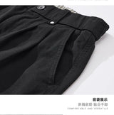 mens trend streetwear fashion loose casual plus size straight wide leg suit pant office man commute work pants trousers unique default style 2203