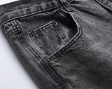 high street washed baggy casual jeans for men and women straight pockets denim pants oversized loose cargo trousers multi-pocket cargos