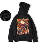 Anime Skateboard Rabbit Print Hoodies Mens Japanese Y2K Hoodie Sweatshirt