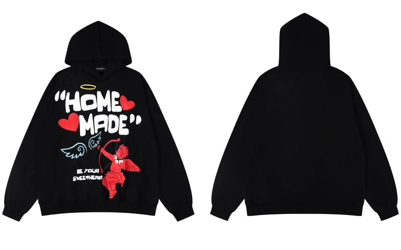 "Made At Home" Graphic Unisex Streetwear Vintage Women Men Y2K Hoodie