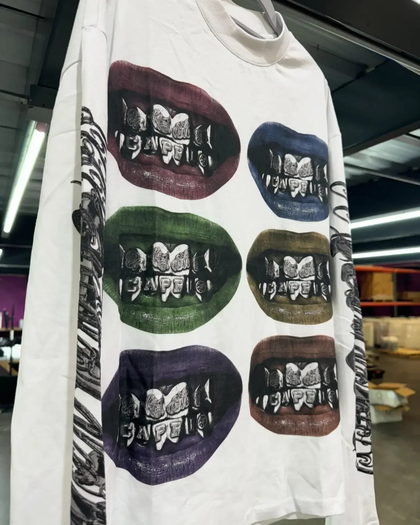 Oversized Vapor Tee – Static Emoji Glitch Graphic Aesthetic