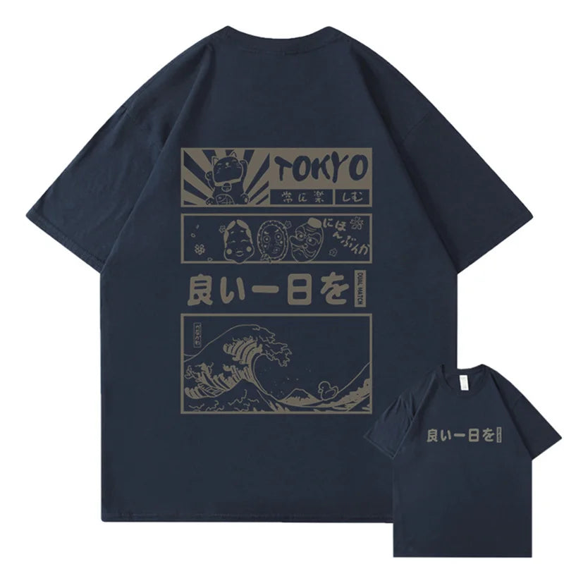 Anime Aesthetic Shirt – Men Hip Hop Streetwear T Shirt Japanese Kanji Cartoon – Edgy Streetwear for All Genders
