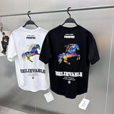 Skatercore Chrome logo – Summer Short Sleeved T Shirt Three Dimensional Embroidery Am