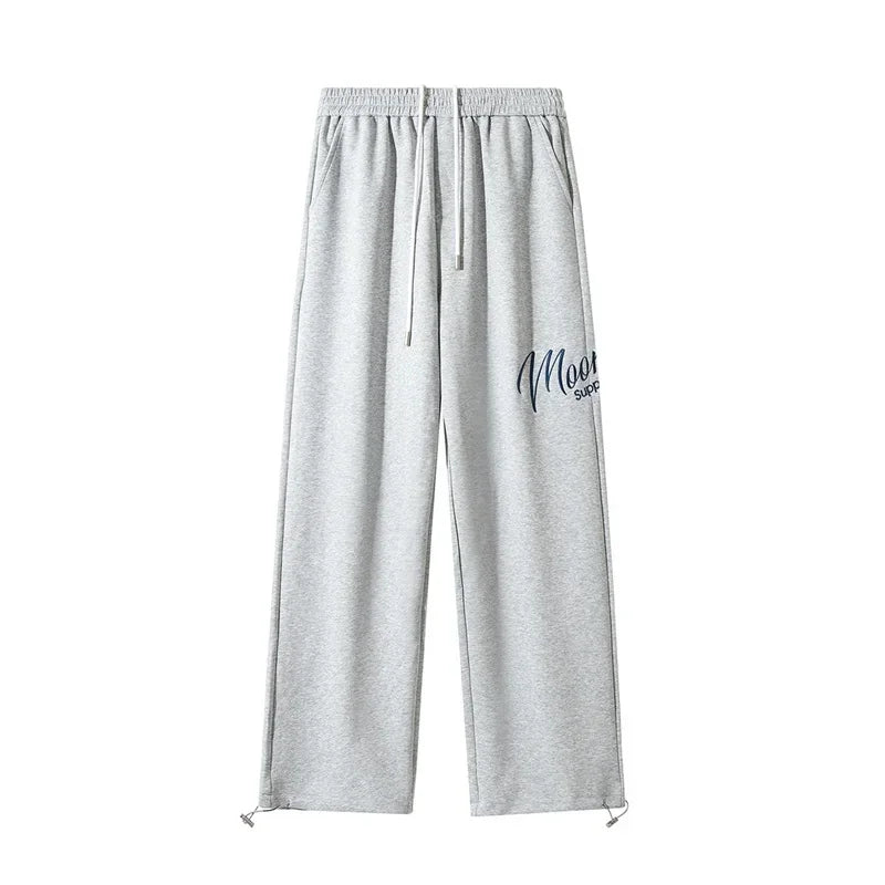 american fashion letter hip hop wide leg pants mens y2k streetwear baggy straight pantalones hombre new gym sports trousers unique default style 514