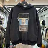 Classic 90s skater hoodie with grunge distressed fabric