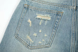 washed blue oversized torn jeans for men streetwear hip hop large destroyed wide leg jeans baggy straight ripped denim pants unique jeans style 5452