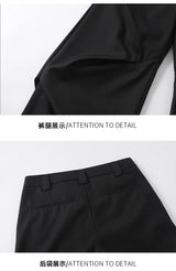 extended length edition wrinkle fashion men streetwear fashion hip hop vibe loose casual straight black suit pant trousers unique default style 1928