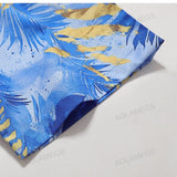 Men Shirts Hawaiian Vacation Loose Shirts Summer Refreshing Turn Down Collar Leaf Print Half Sleeve Shirt Versatile Daily Tops